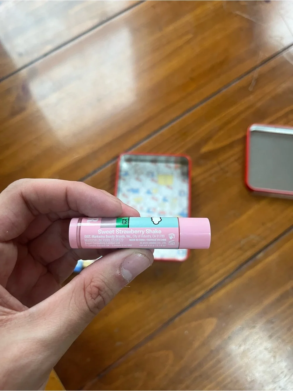 Hello Kitty Lip Smacker Collectible Tin - Red/White with 8 Lip Smackers